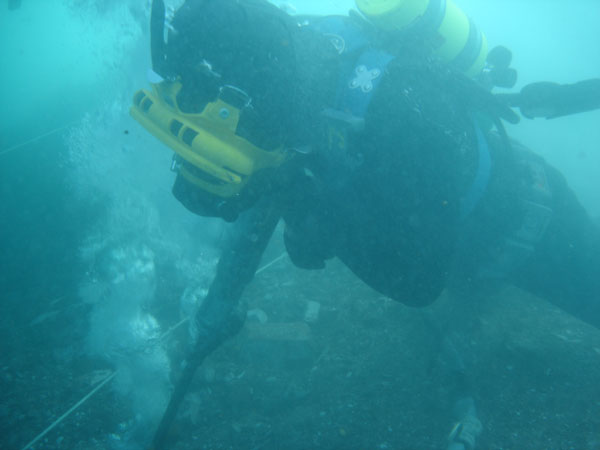 Perforacion submarina en el Puerto de Baha Camarones - Chubut